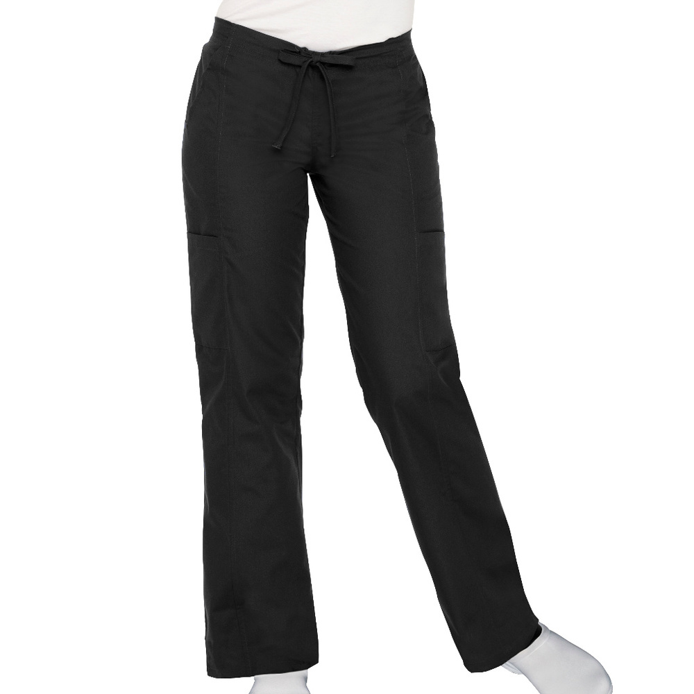 Landau Women's Black Dual-Pocket Cargo Scrub Pant